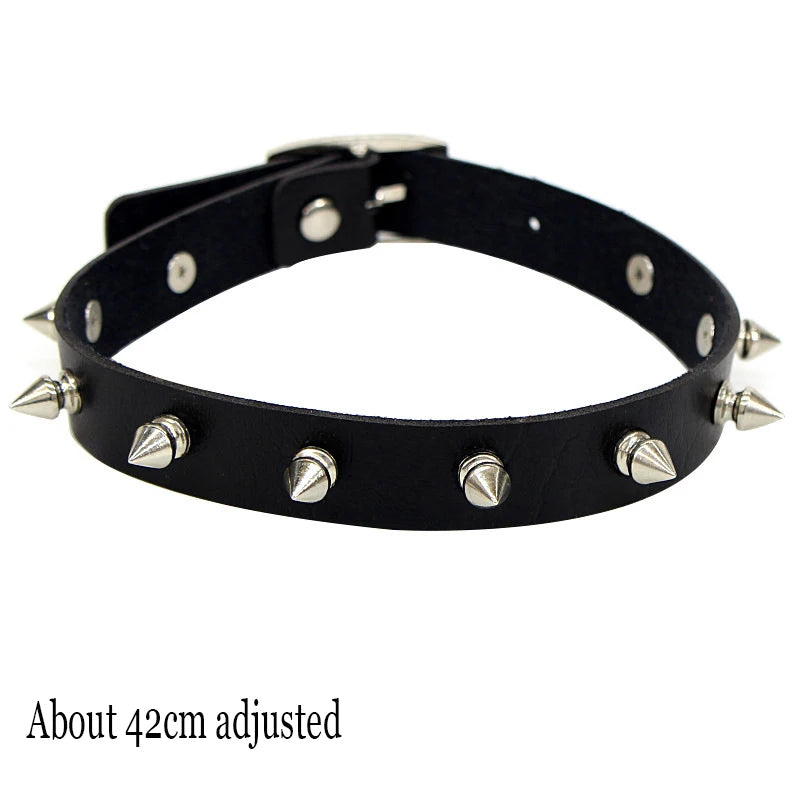 Midnight Rivet Choker Gothic Femme Jewelry