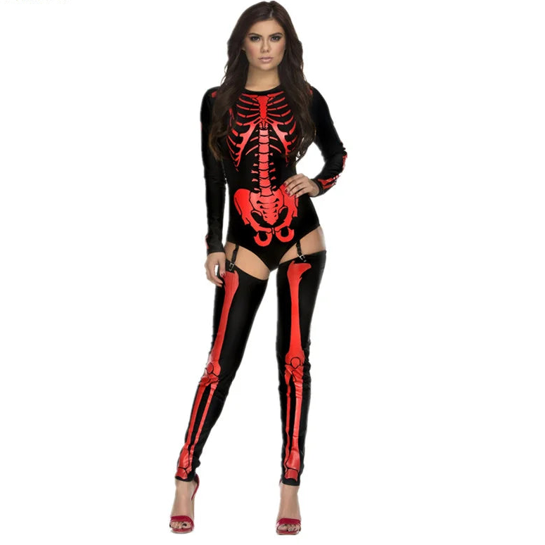 Skull Skeleton Bodysuit Halloween Cosplay