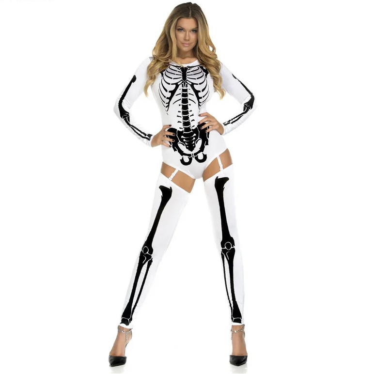 Skull Skeleton Bodysuit Halloween Cosplay