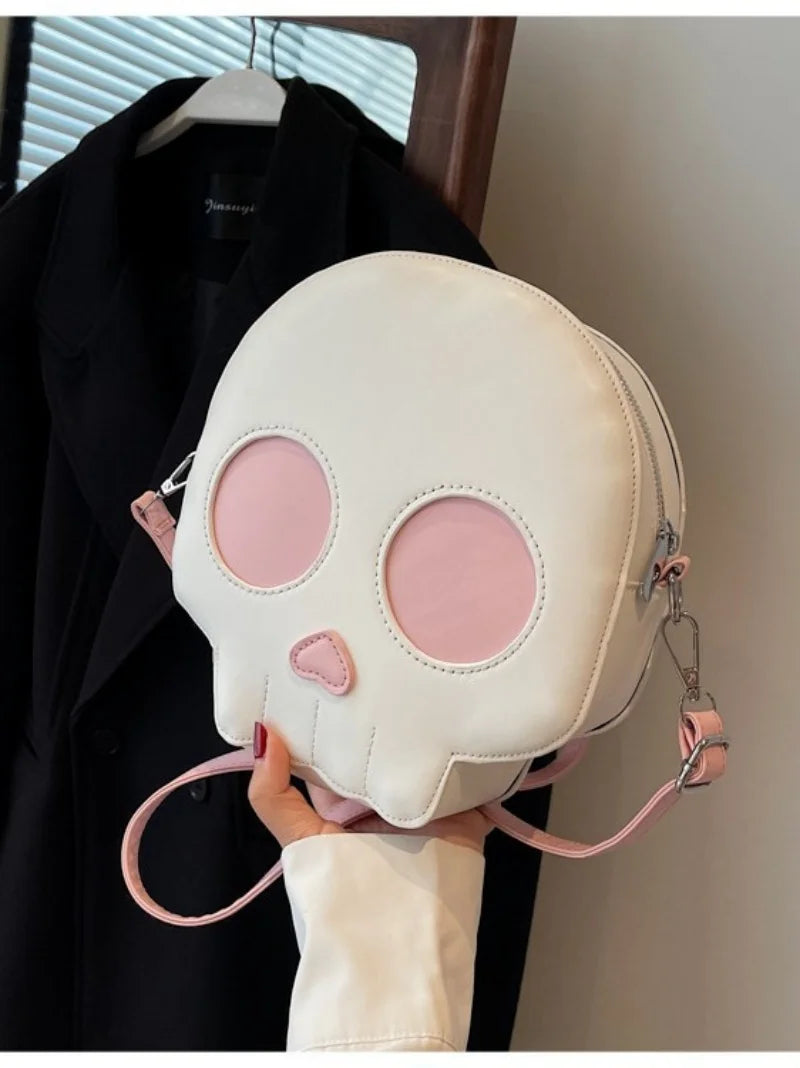 Gothic Skull PU Leather Bag Novelty Halloween Women Gothic Handbags Purse