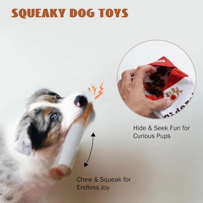 Plush Dog Toys Cigarette Interactive