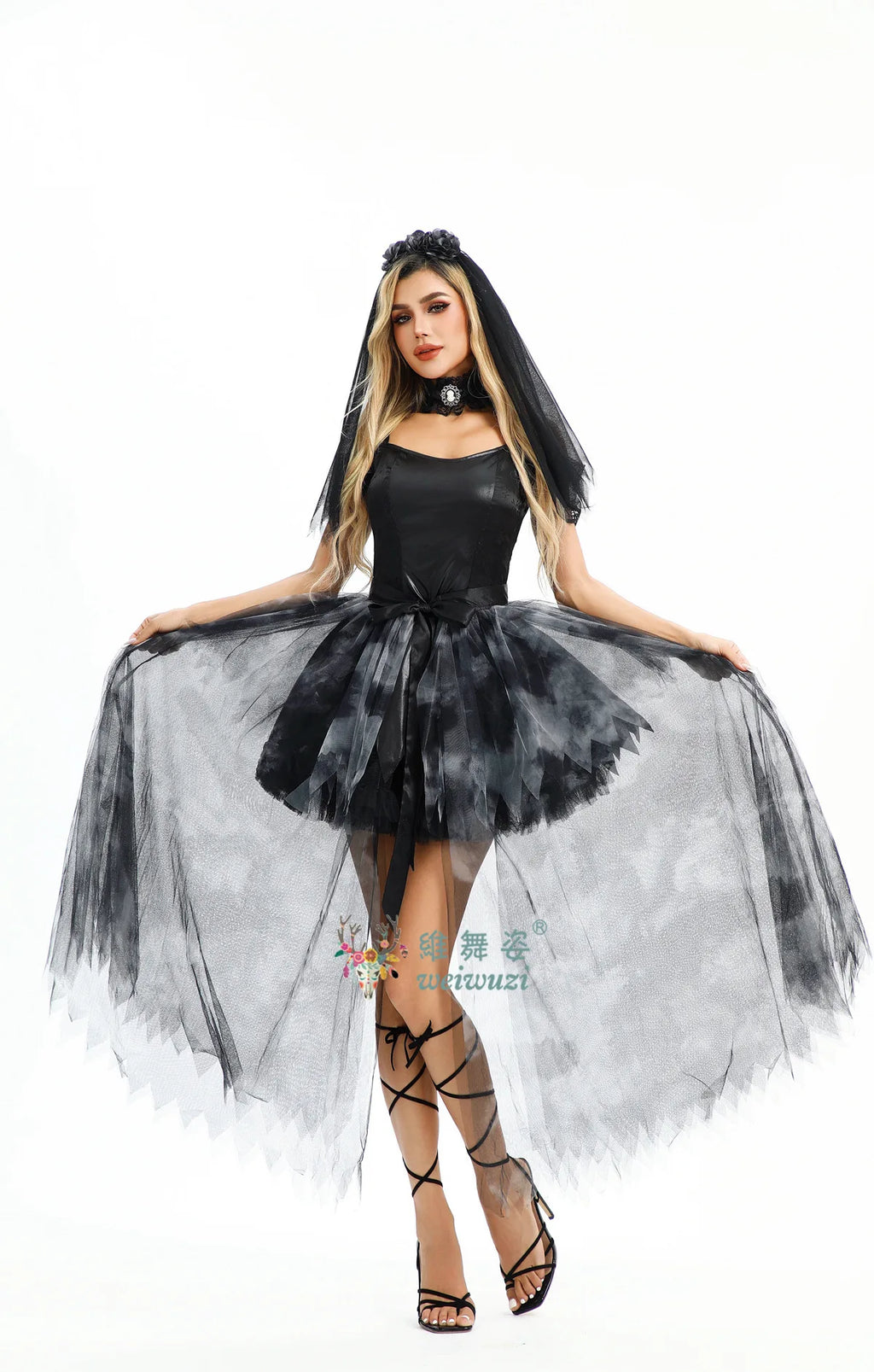 Scary Ghost Bride Dress Costume