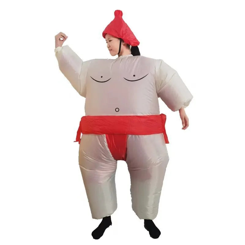 Adult Sumo Wrestler Costume Inflatable Suit Halloween For Men