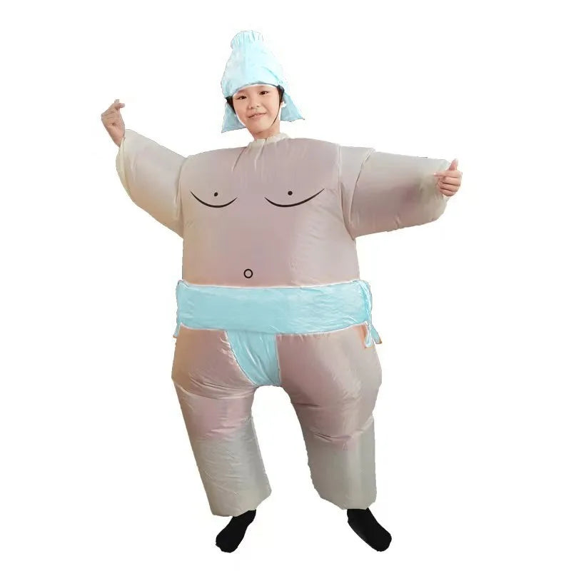 Adult Sumo Wrestler Costume Inflatable Suit Halloween For Men