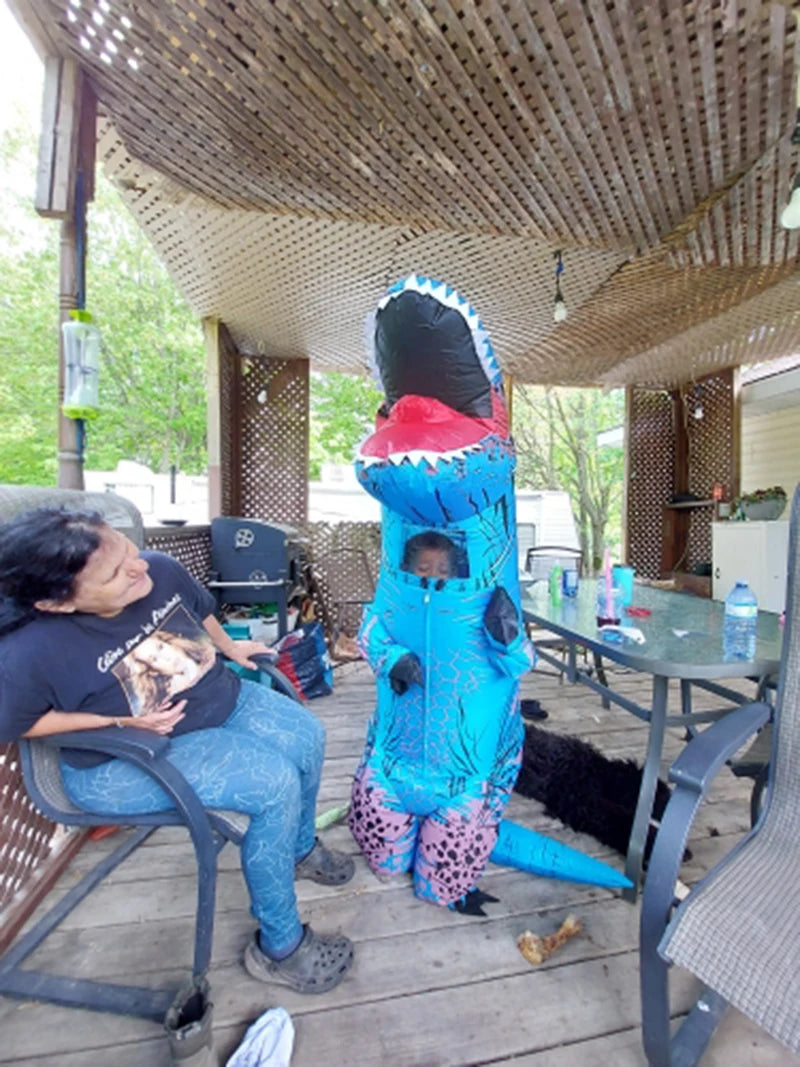 T-Rex Dinosaur Inflatable Costume Full Body Dinosaur for Adult Kids