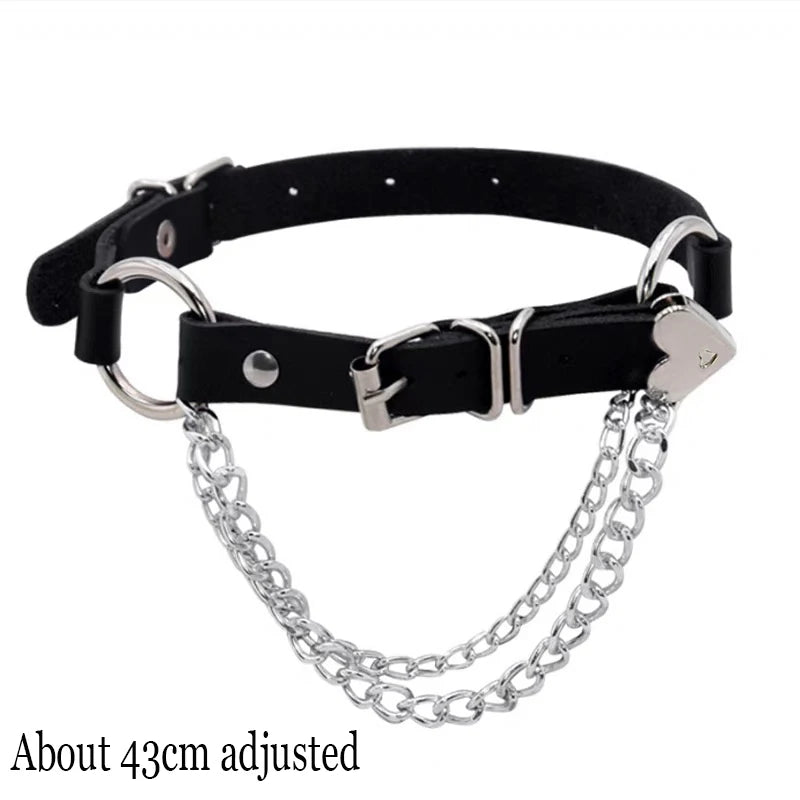 Midnight Rivet Choker Gothic Femme Jewelry
