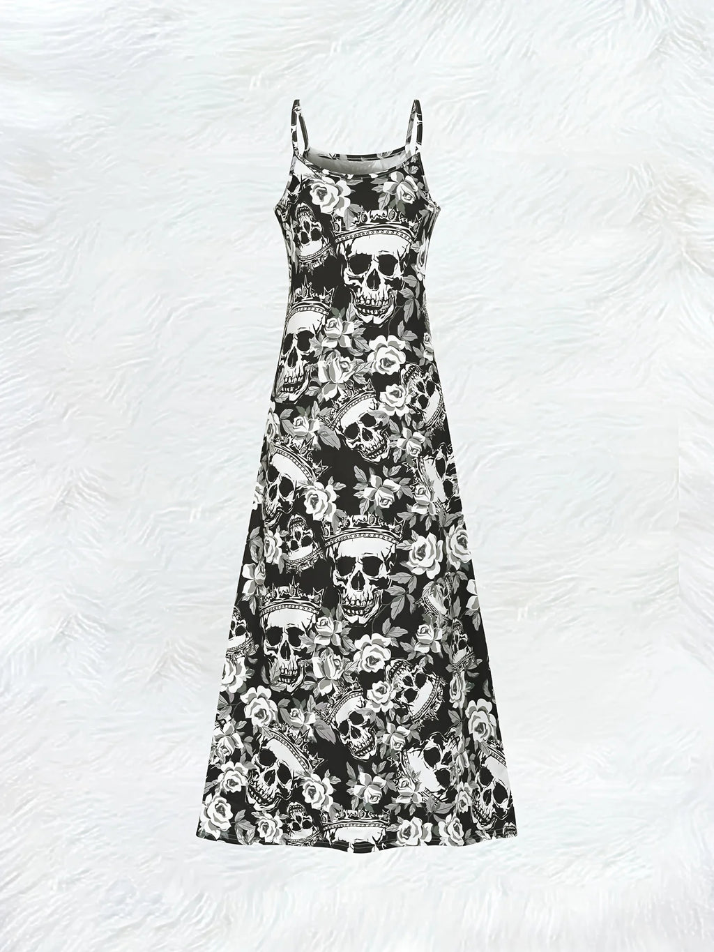 Skulls and Roses Maxi Dress