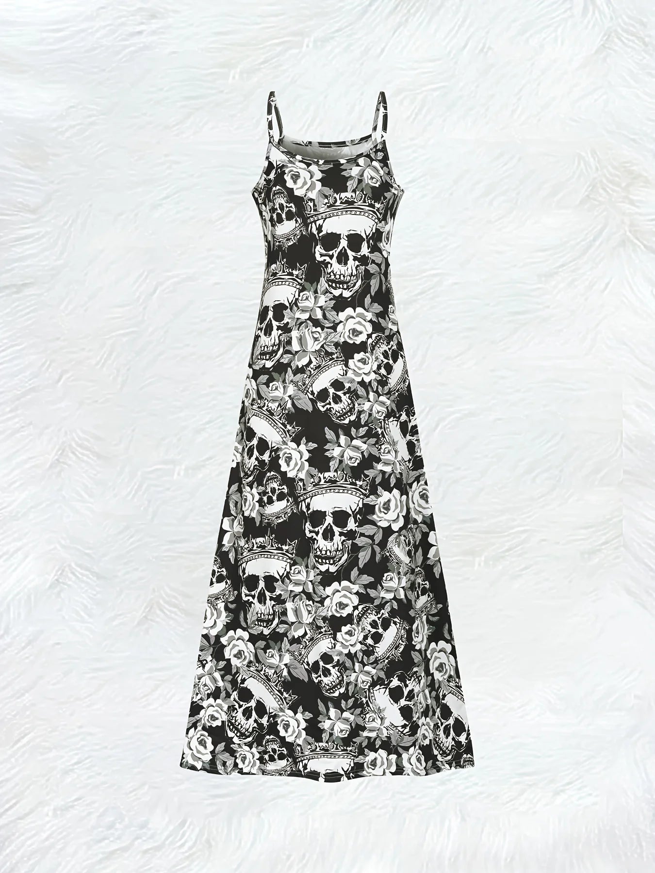 Skulls and Roses Maxi Dress