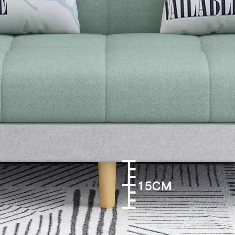 Small Unit Sofa Bed, Foldable Dual-purpose Double Bed, Home Office Nap, Three Person Sofa, Leisure Fabric, Lazy Sofa