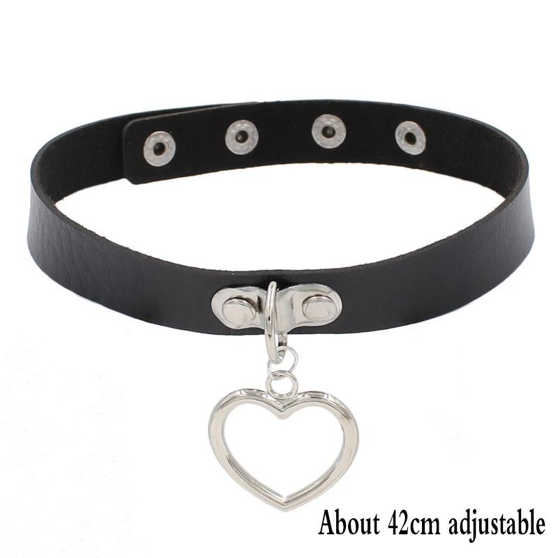 Midnight Rivet Choker Gothic Femme Jewelry