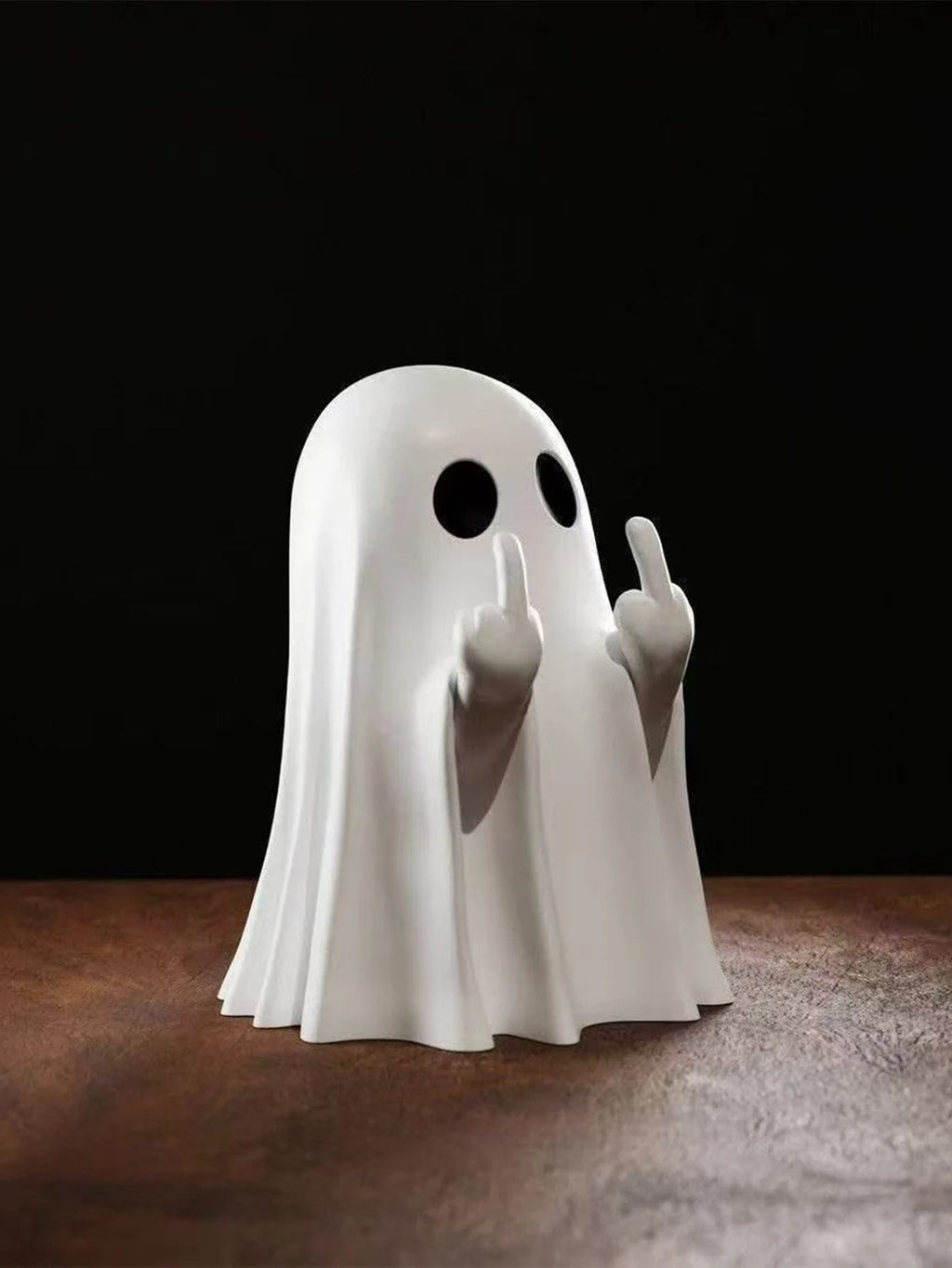 Middle Finger Ghost Statue Terrifying