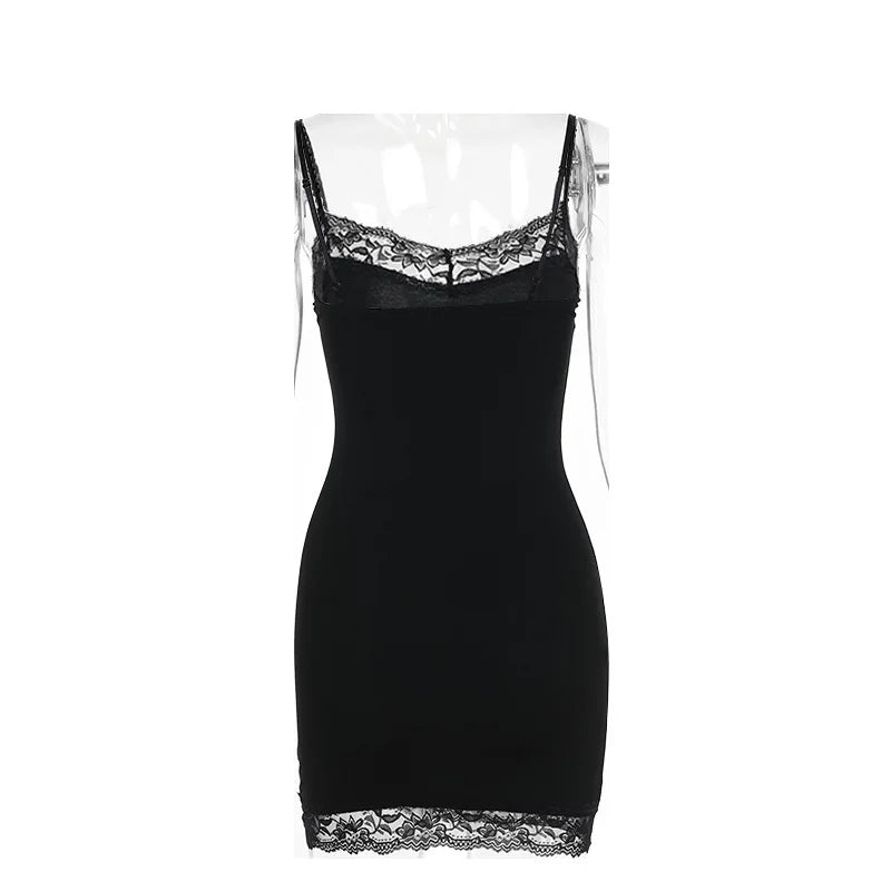 Lace Skull Bodycon Mini Dress
