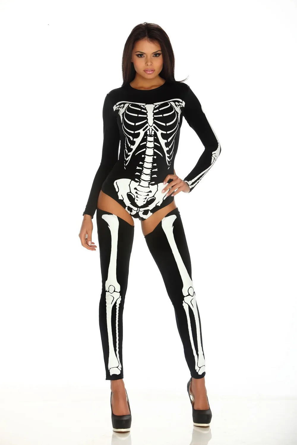 Skull Skeleton Bodysuit Halloween Cosplay