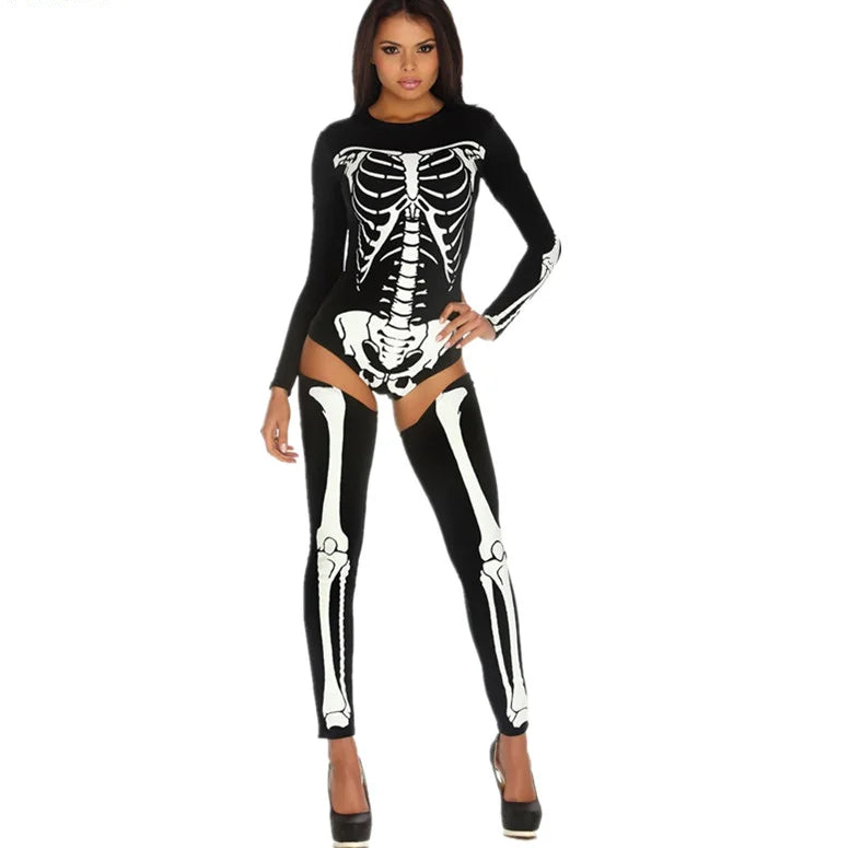 Skull Skeleton Bodysuit Halloween Cosplay