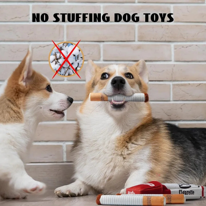 Plush Dog Toys Cigarette Interactive