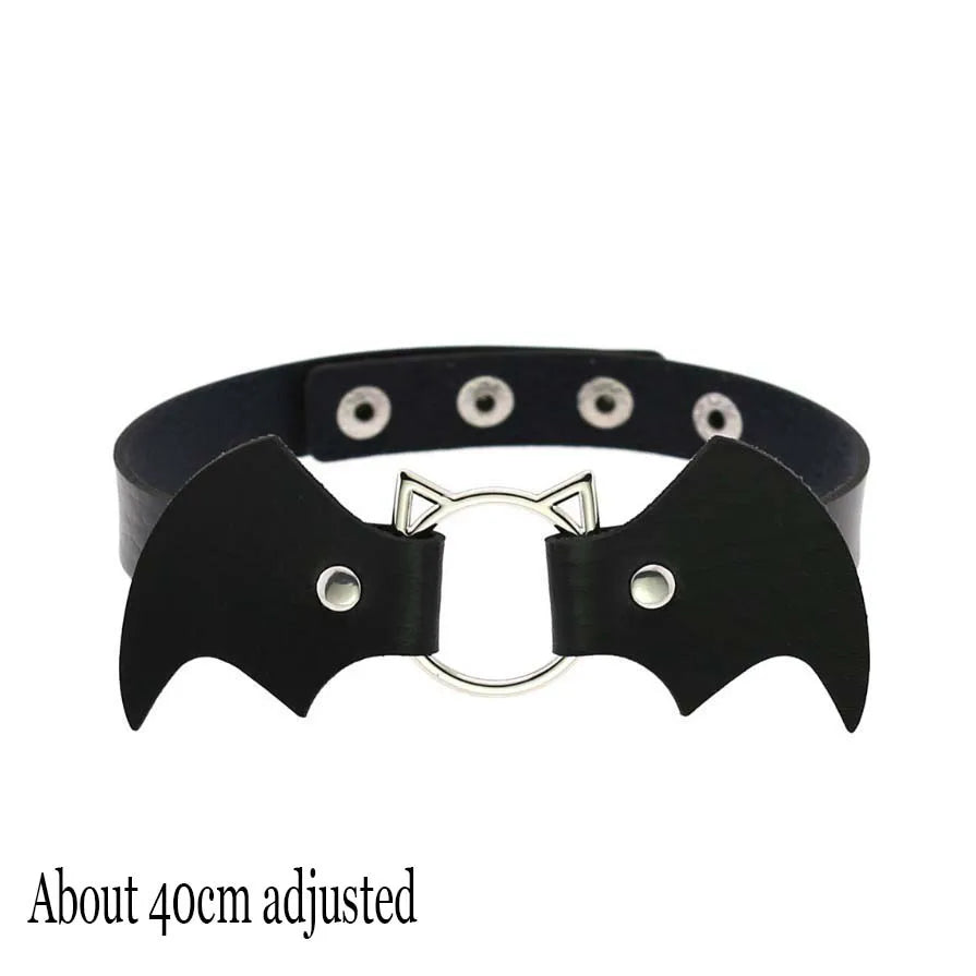 Midnight Rivet Choker Gothic Femme Jewelry