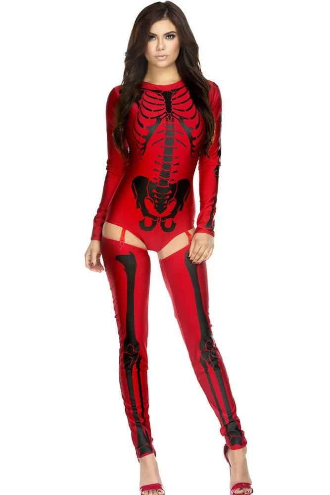Skull Skeleton Bodysuit Halloween Cosplay