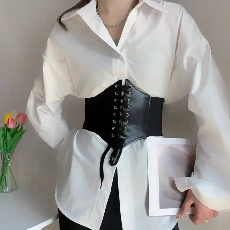 Gothic Faux Leather Waist Belt